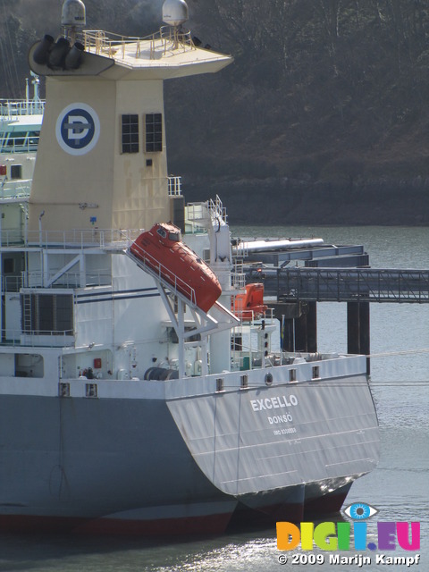 SX03153 Lifeboat on the back of oil tanker